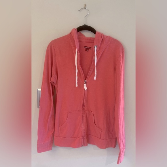 Merona | Tops | Womens Medium Merona Salmon Pink Zip Up Hoodie | Poshmark